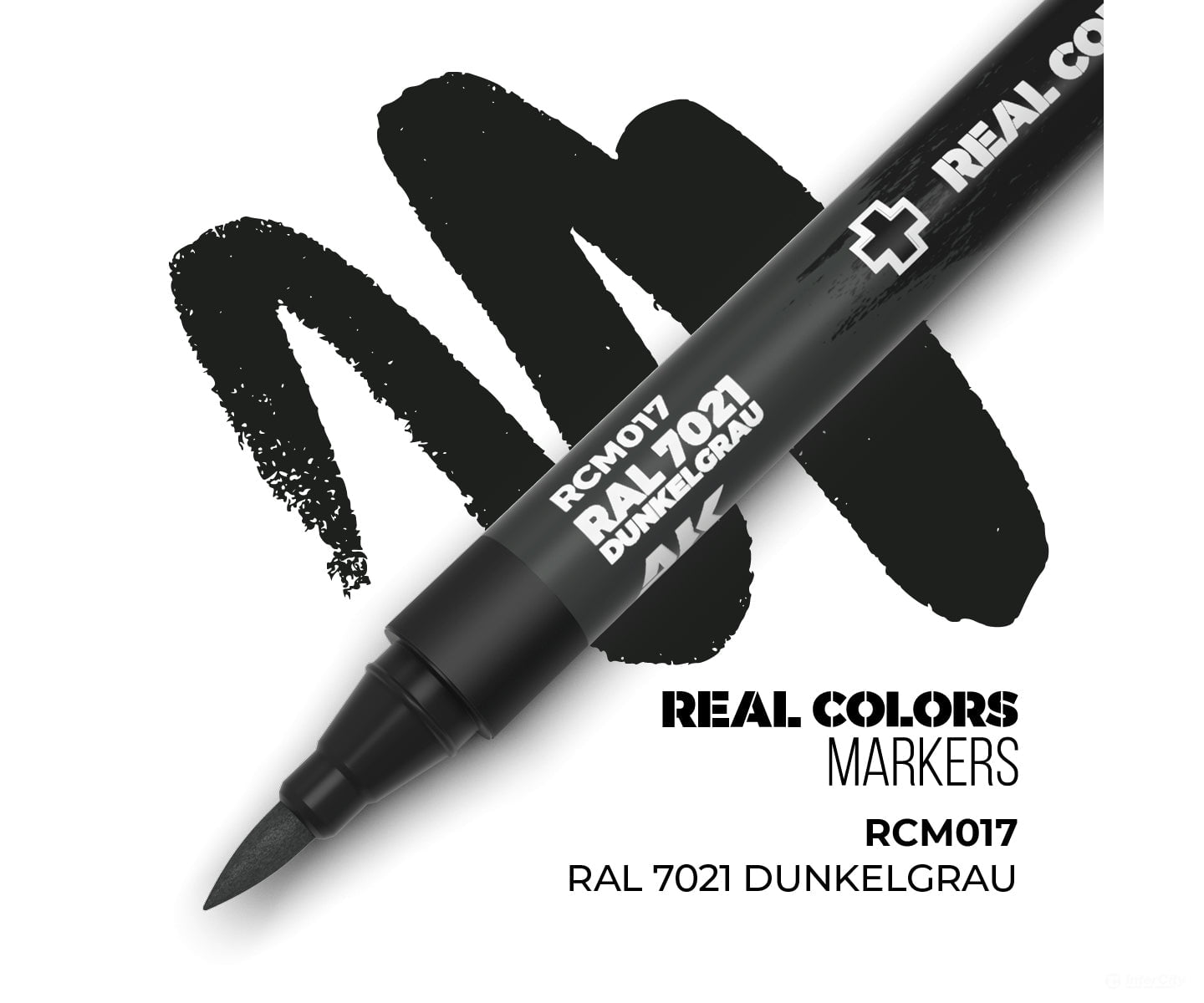 AK Interactive Real Color RC Markers RCM017 RAL 7021 Dunkelgrau - 1 pc - Paint