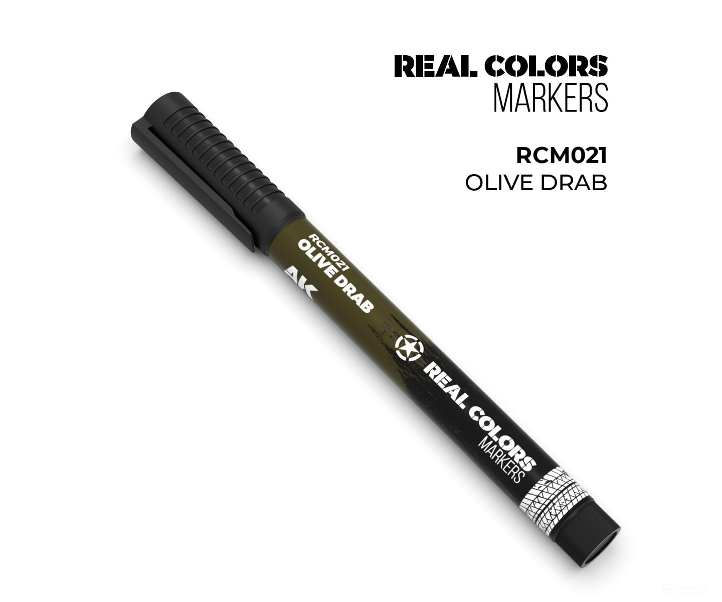 AK Interactive Real Color RC Markers RCM021 Olive Drab - 1 pc - Paint