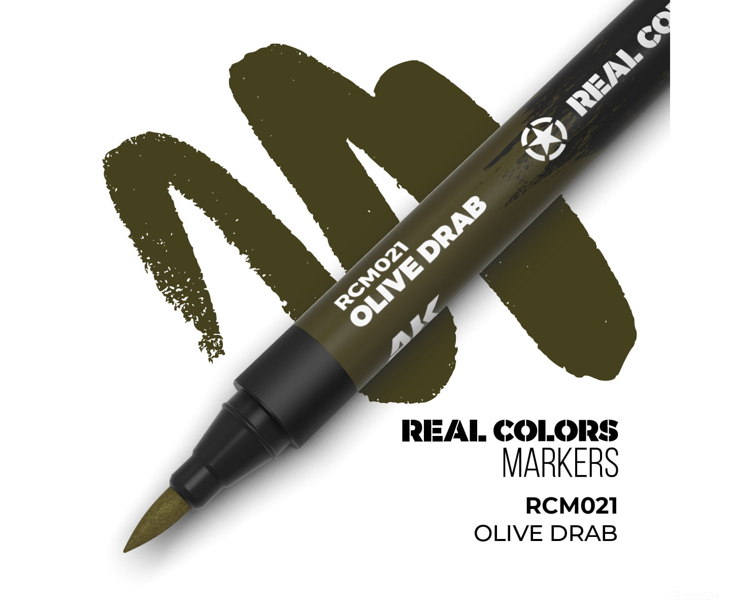 AK Interactive Real Color RC Markers RCM021 Olive Drab - 1 pc - Paint