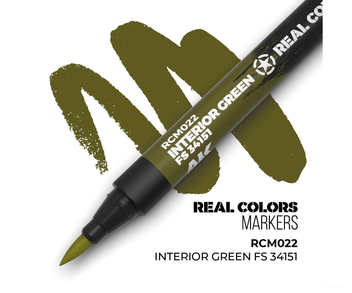 AK Interactive Real Color RC Markers RCM022 Interior Green FS 34151 - 1 pc - Paint