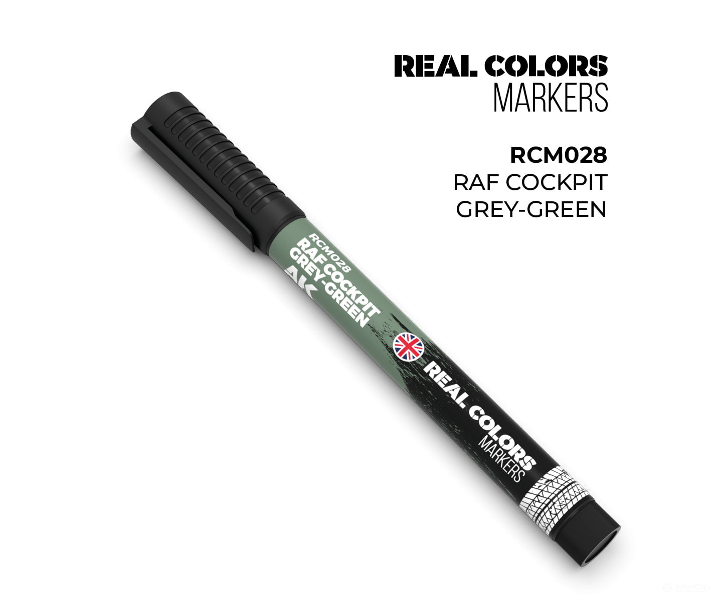 AK Interactive Real Color RC Markers RCM028 RAF Cockpit Grey-Green- 1 pc - Paint