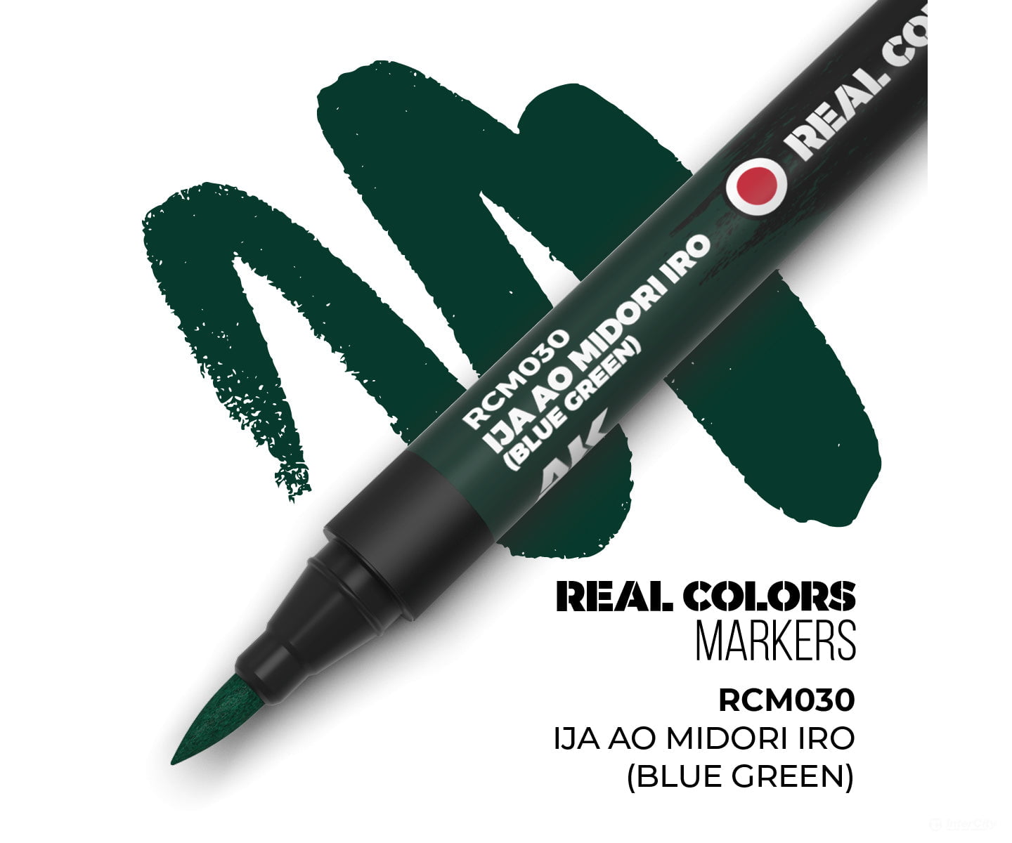 AK Interactive Real Color RC Markers RCM030 IJA AO Midori Ito (Blue Green) - 1 pc - Paint