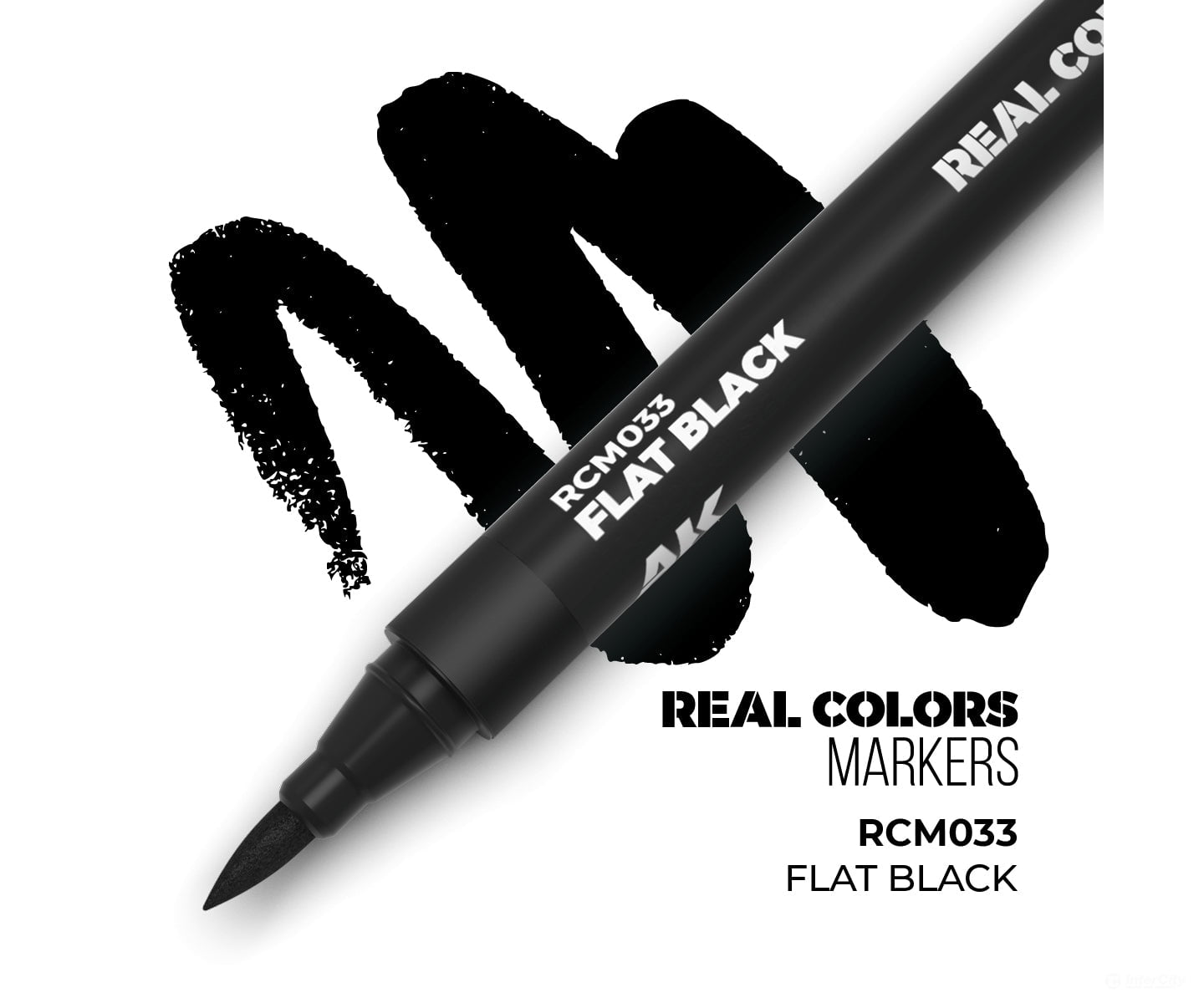 AK Interactive Real Color RC Markers RCM033 Flat Black - 1 pc - Paint