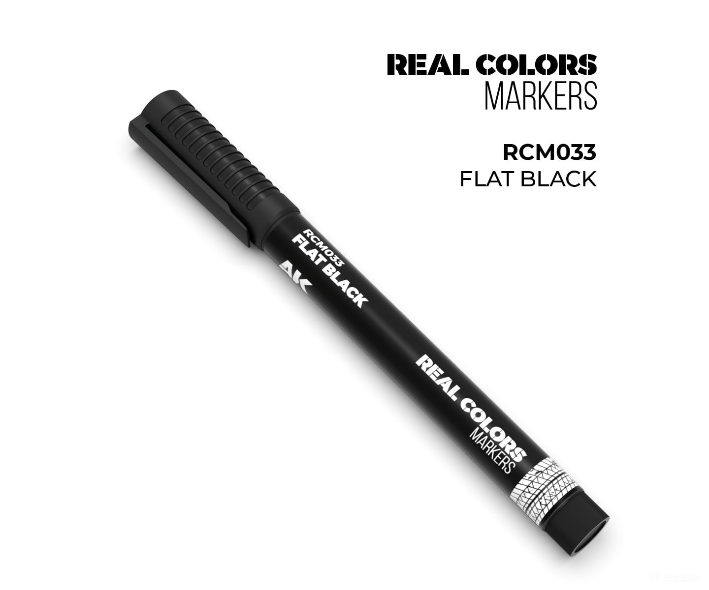 AK Interactive Real Color RC Markers RCM033 Flat Black - 1 pc - Paint