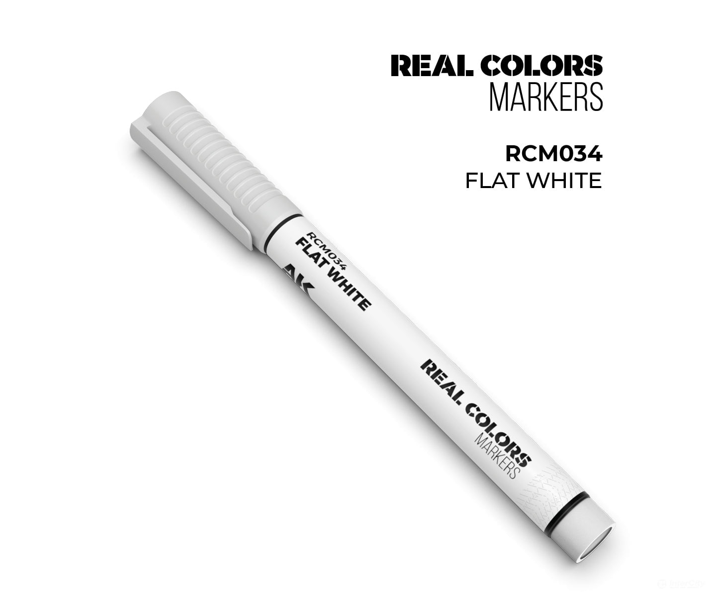 AK Interactive Real Color RC Markers RCM034 Flat White - 1 pc - Paint
