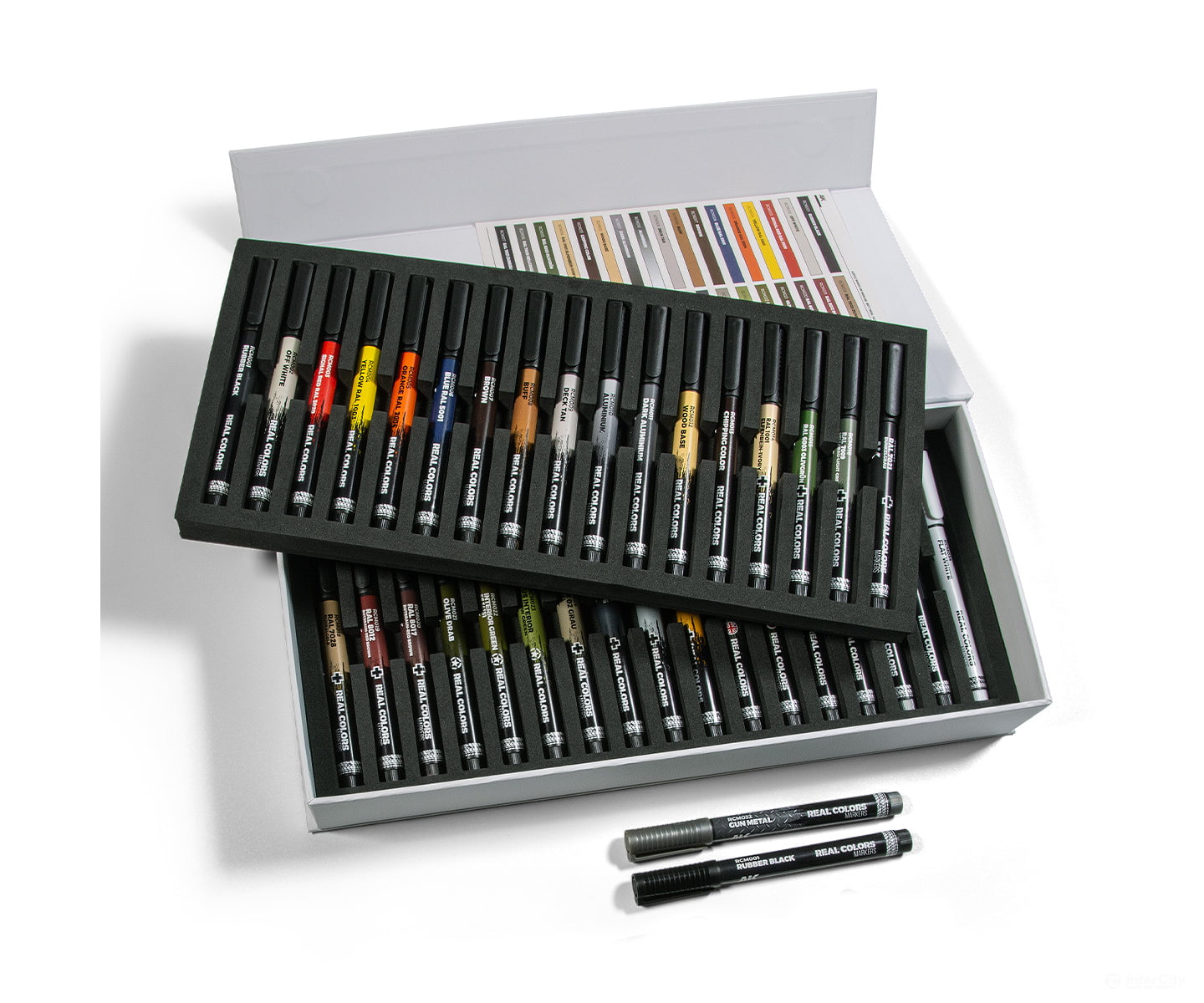 AK Interactive Real Color RC Markers RCM150 Full Set in Box (34 Colors) - Paint