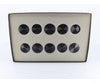 Alcoknob KN-1250B 25 Pieces of Assorted Black Anodized Aluminum Control Knobs Analog Throttles & Power