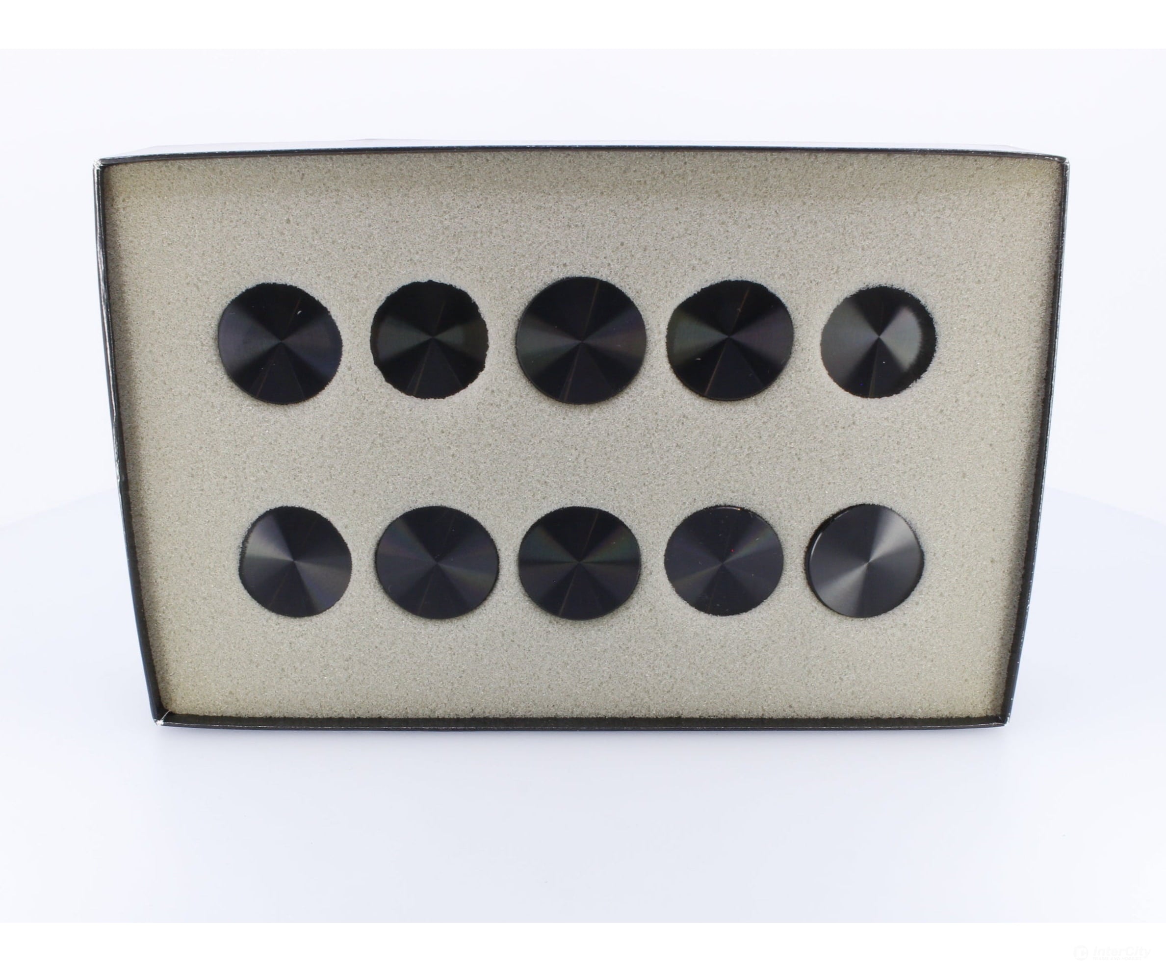 Alcoknob KN-1250B 25 Pieces of Assorted Black Anodized Aluminum Control Knobs Analog Throttles & Power