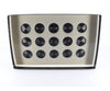 Alcoknob KN-1250B 25 Pieces of Assorted Black Anodized Aluminum Control Knobs Analog Throttles & Power