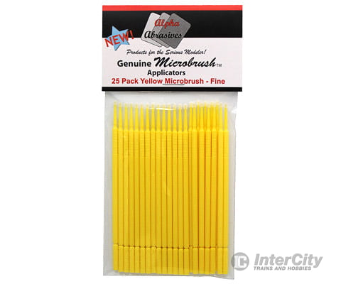Alpha Abrasives 1301 Micro Brushes Yellow - Fine 25/Pk