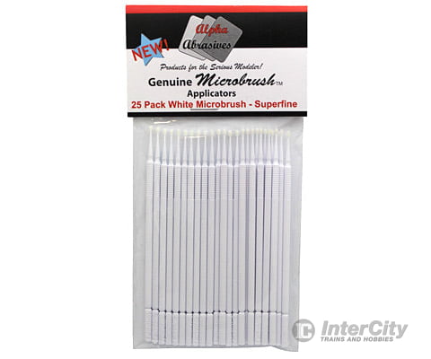 Alpha Abrasives 1303 Micro Brushes White - Superfine 25/Pk
