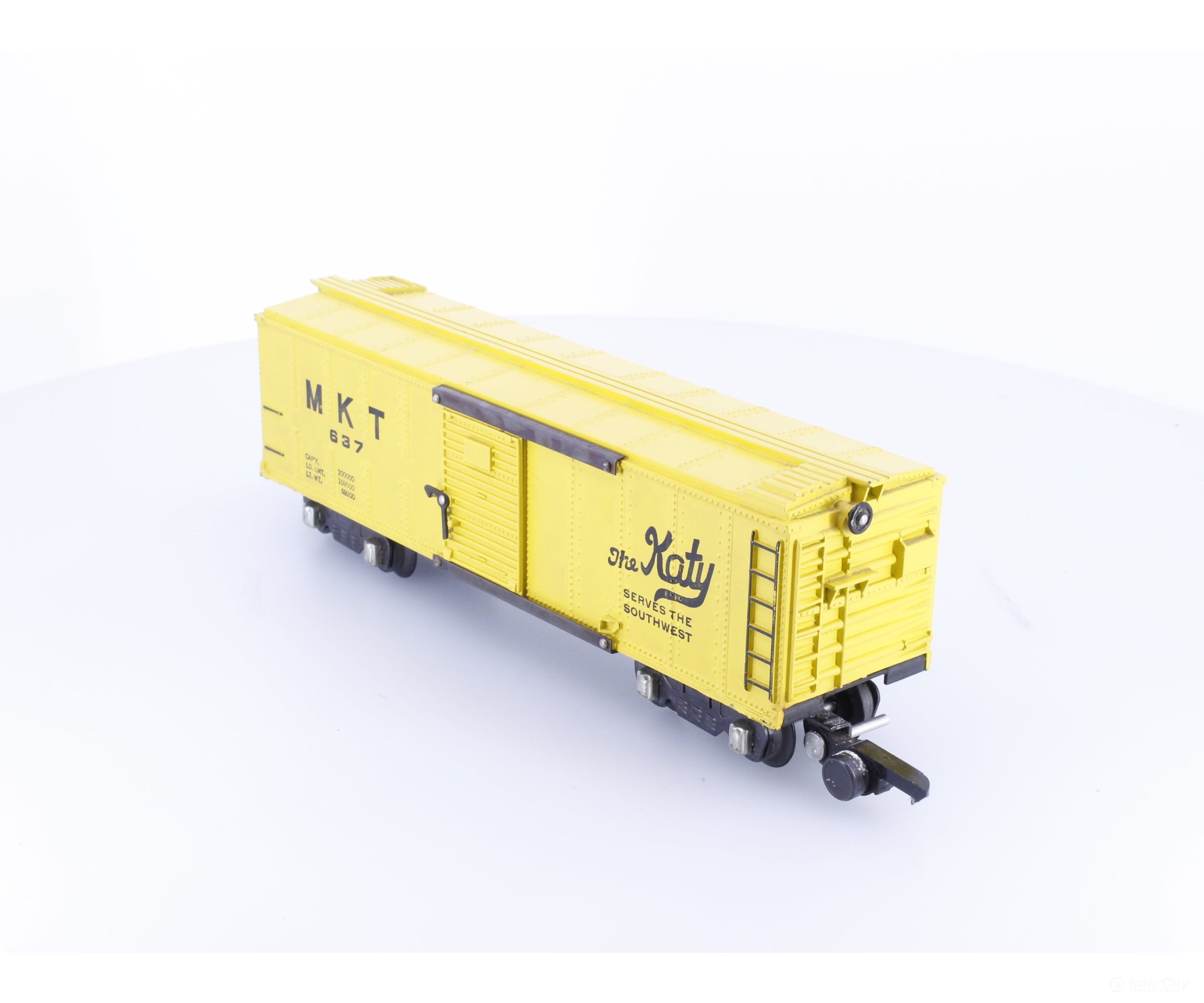 American Flyer Trains 637 S 40’ Single Door Box Car Missouri Kansas Texas Railroad (MKT) 637 - Freight Cars