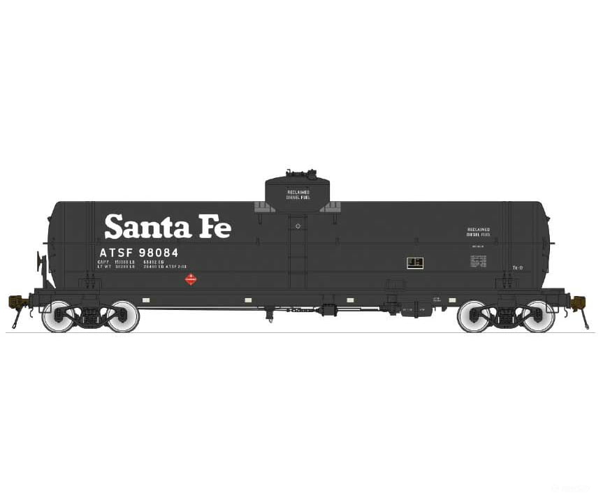 American Limited Models Ho 1824 Gatc Welded Tank Car - Ready To Run -- Santa Fe 98100 (Black