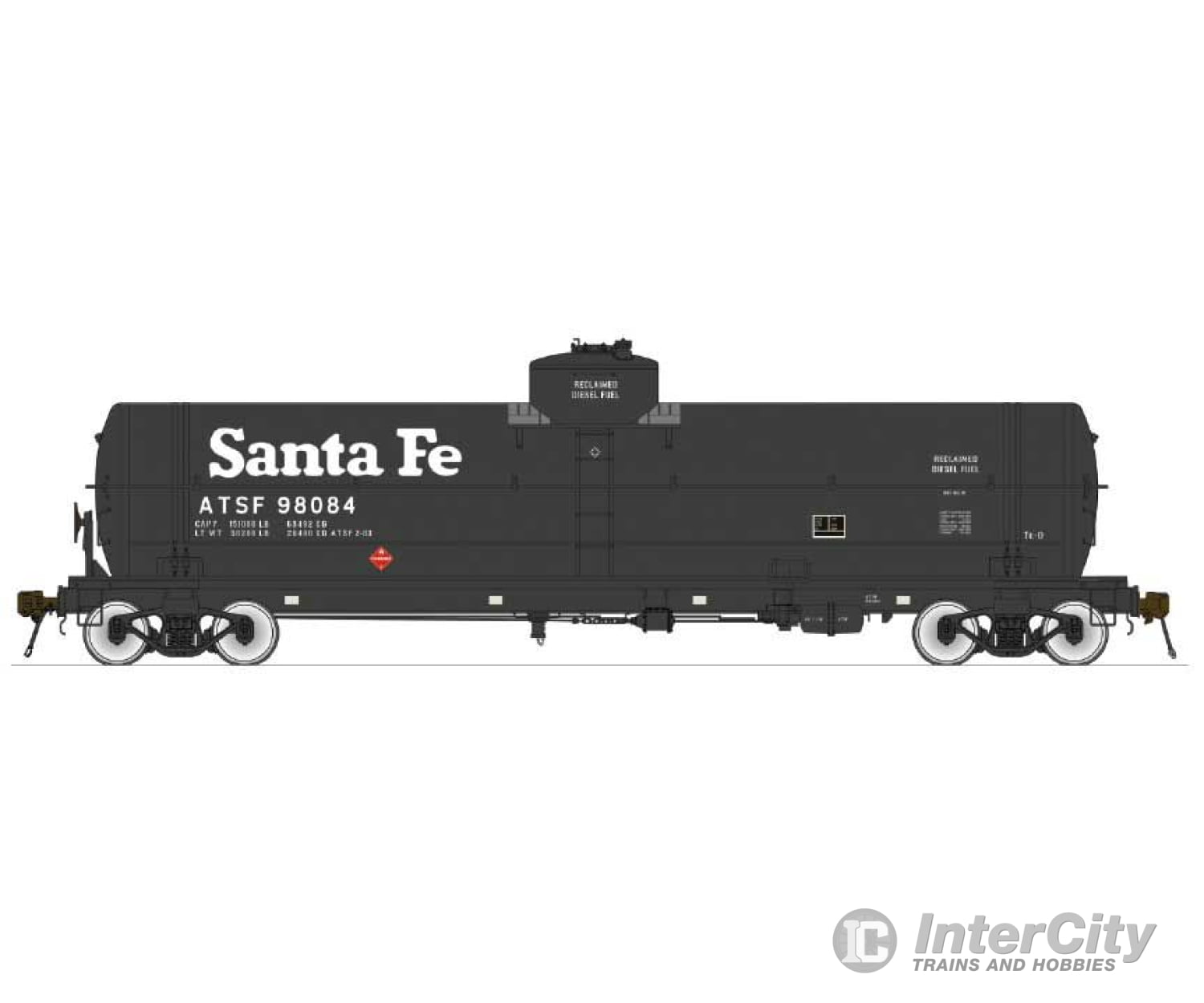 American Limited Models Ho 1826 Gatc Welded Tank Car - Ready To Run -- Santa Fe 98109 (Black