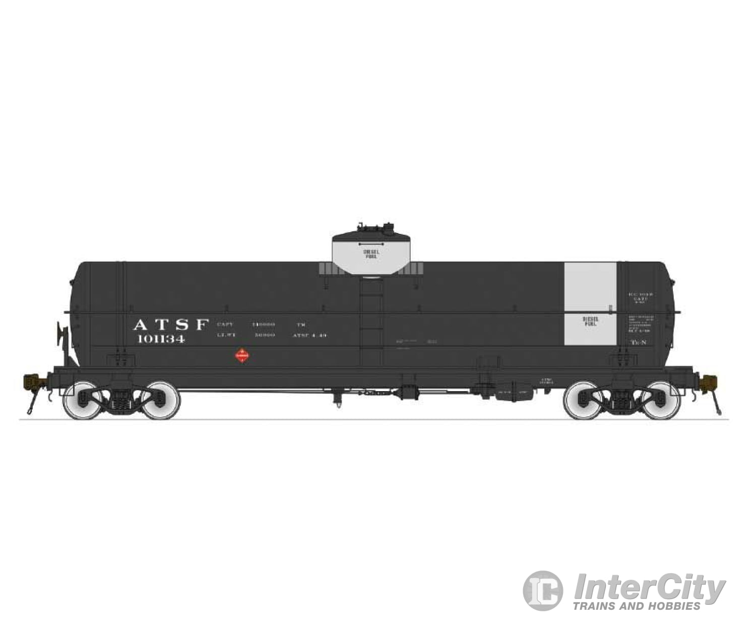 American Limited Models Ho 1847 Gatc Welded Tank Car - Ready To Run -- Santa Fe 101144 (Early Scheme