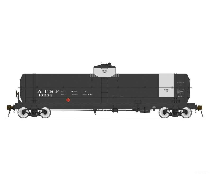 American Limited Models Ho 1849 Gatc Welded Tank Car - Ready To Run -- Santa Fe 101159 (Early Scheme