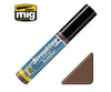 Ammo by Mig AMIG1250 Medium Brown Streaking Brusher Weathering