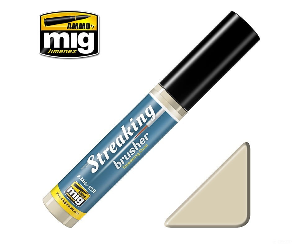 Ammo by Mig AMIG1258 Streaking Dust Streaking Brusher Weathering