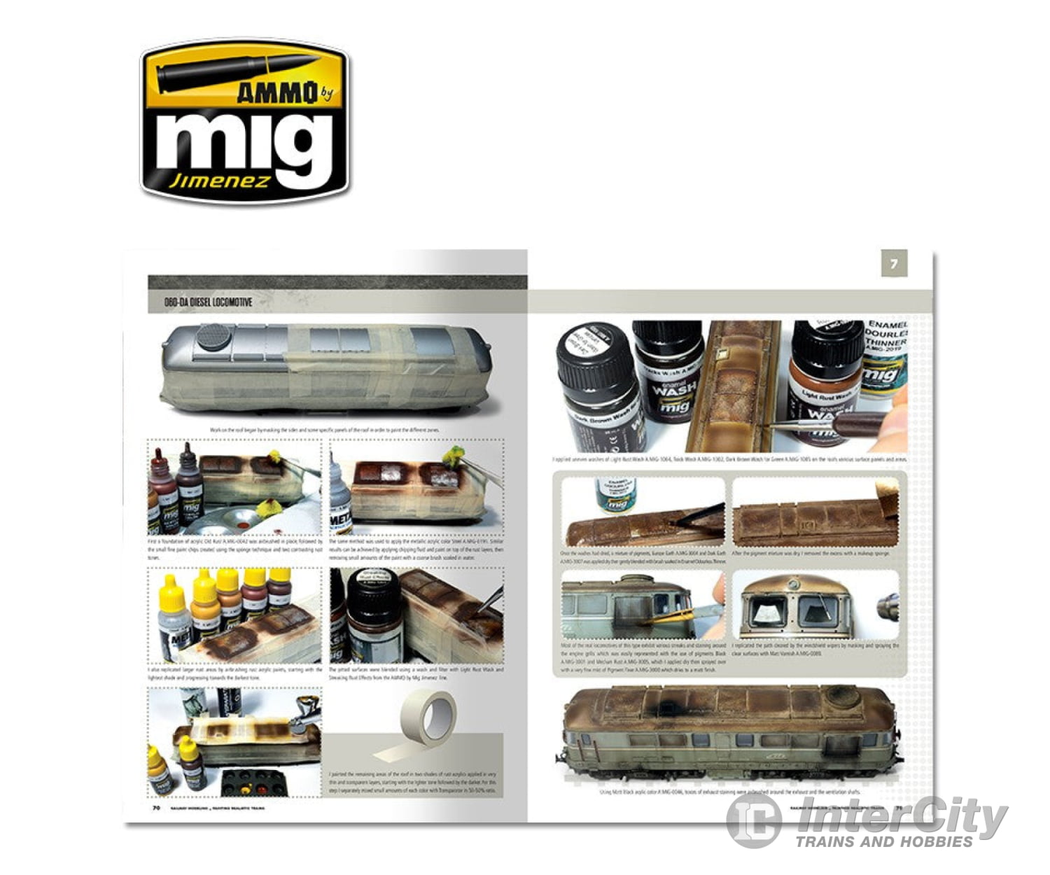 Ammo By Mig Amig6250 Modelling School: Railway Painting Realistic Trains (English) Weathering