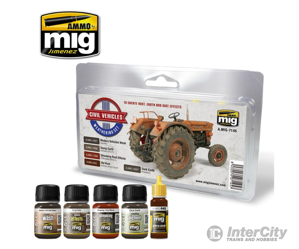 Ammo By Mig Amig7145 Civil Vehicles Weathering Set