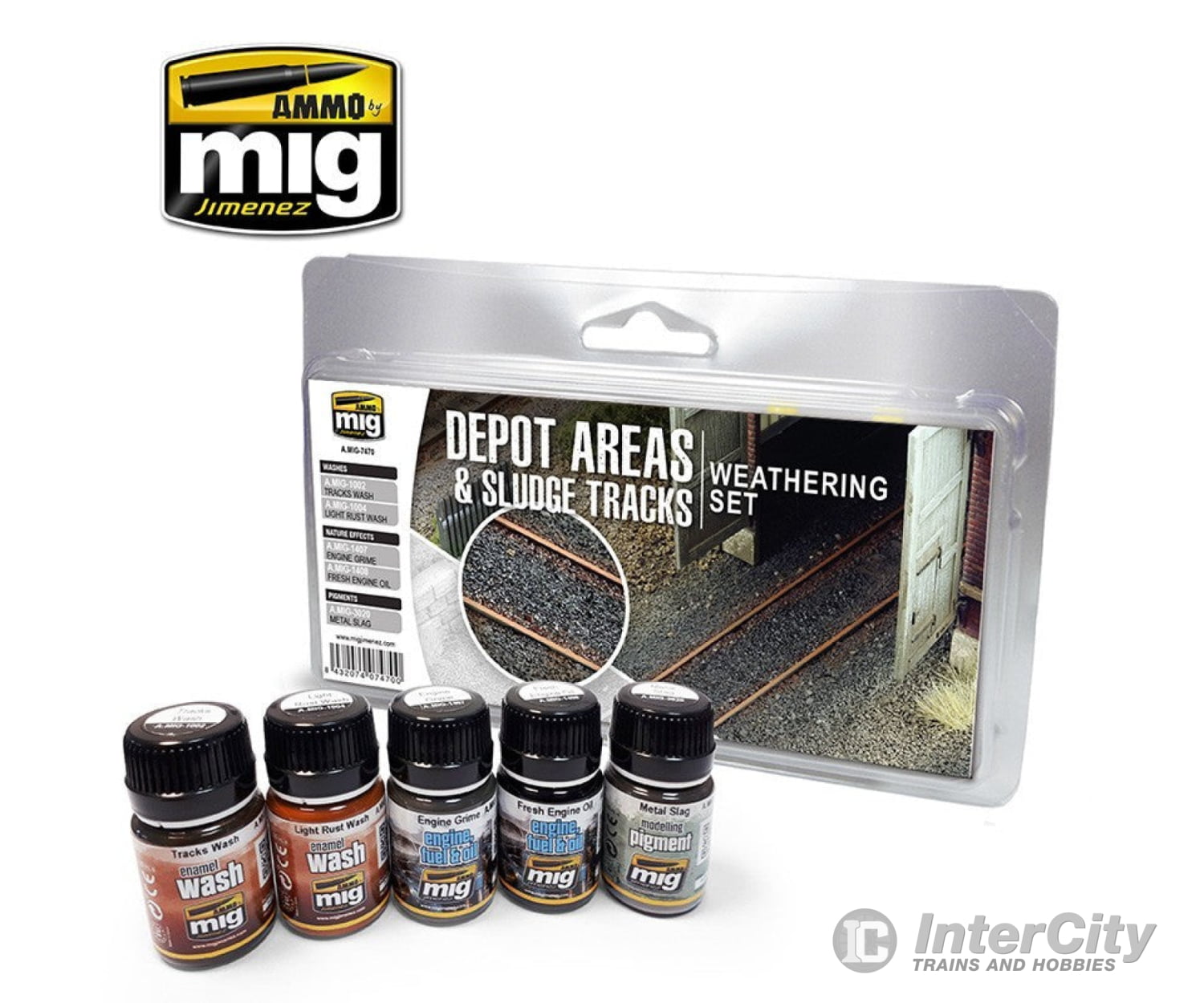 Ammo By Mig Amig7470 Depot Areas & Sludge Tracks Weathering Set