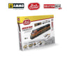 Ammo By Mig Amigr-1201 Rail Center Solution Box Mini #02 – American Trains Weathering Set