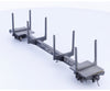 Andy W. Scale Models SKELLC HO Custom Built Skeleton Log Car BC Rail (BCOL) 10204 - Freight Cars