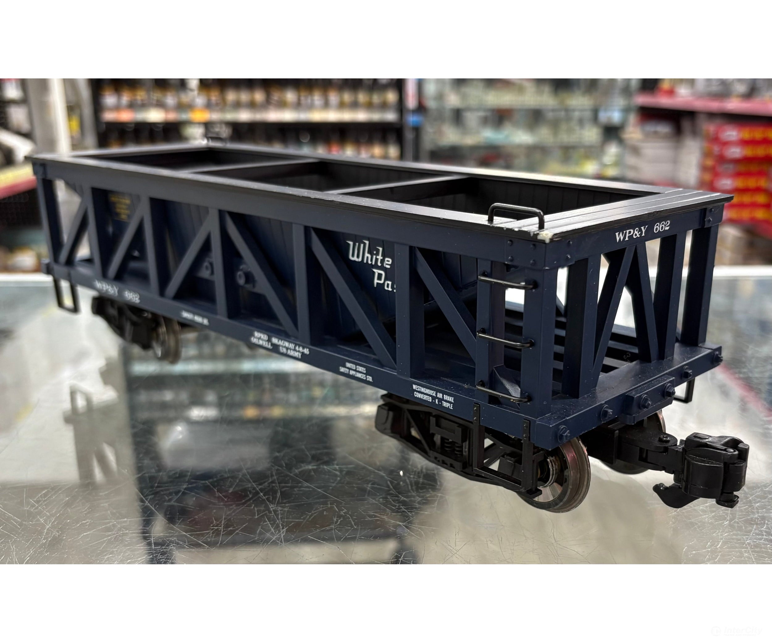 Aristo Craft ART-81407 1 Coal Hopper Freight Car White Pass & Yukon (WPY) 662 - Freight Cars