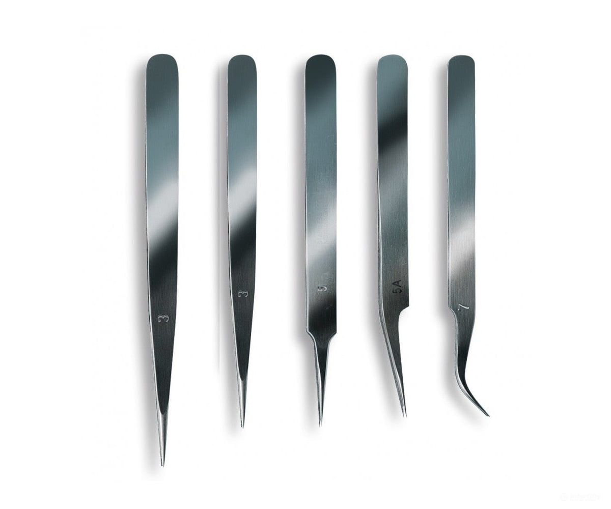 Artesania 27068 Stainless Steel Fine Point Tweezer Set (5Pcs) Tools