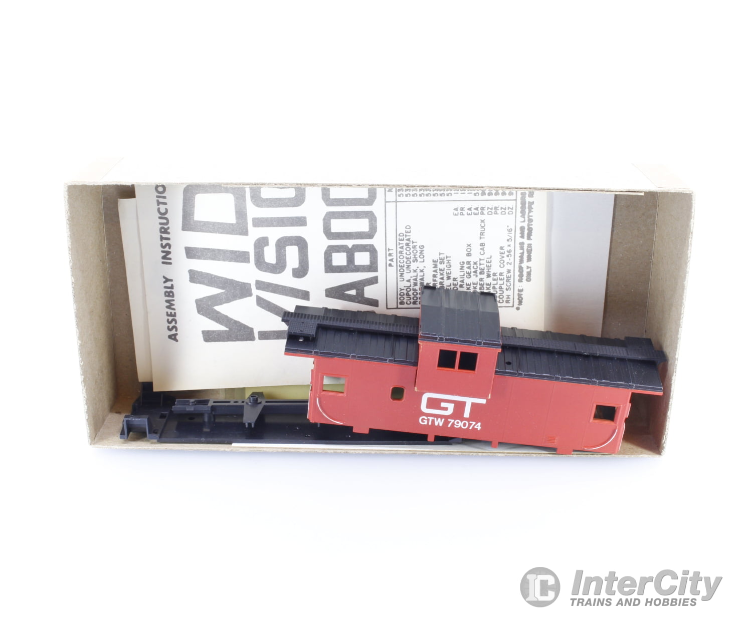 Athearn 068 HO Steel Caboose Kit Grand Trunk Western (GTW) 79074 Freight Cars