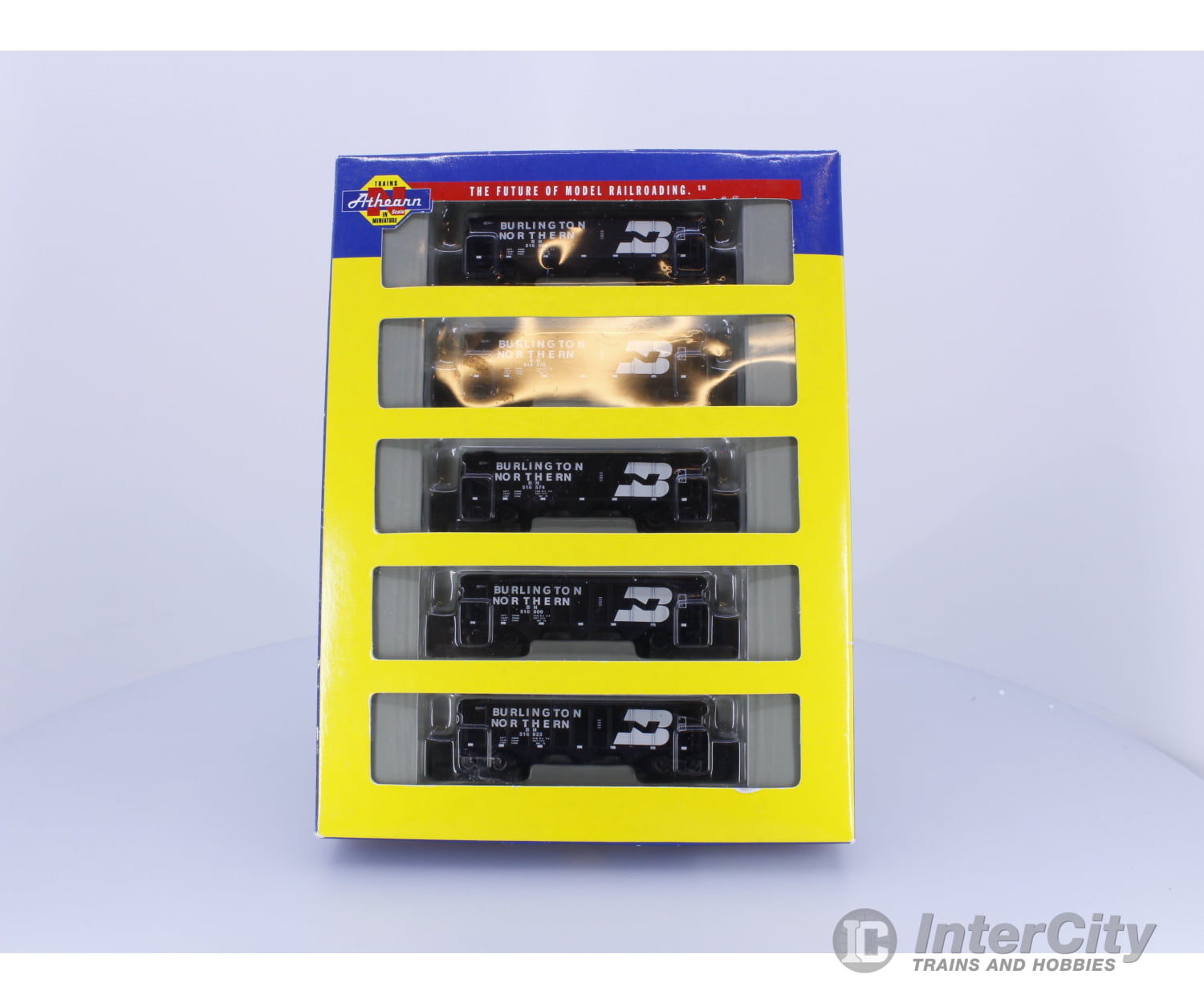 Athearn 11083 N 5 Piece 40’ 3 Bay Hopper Set Burlington Northern (BN) 516389-516823 Freight Cars