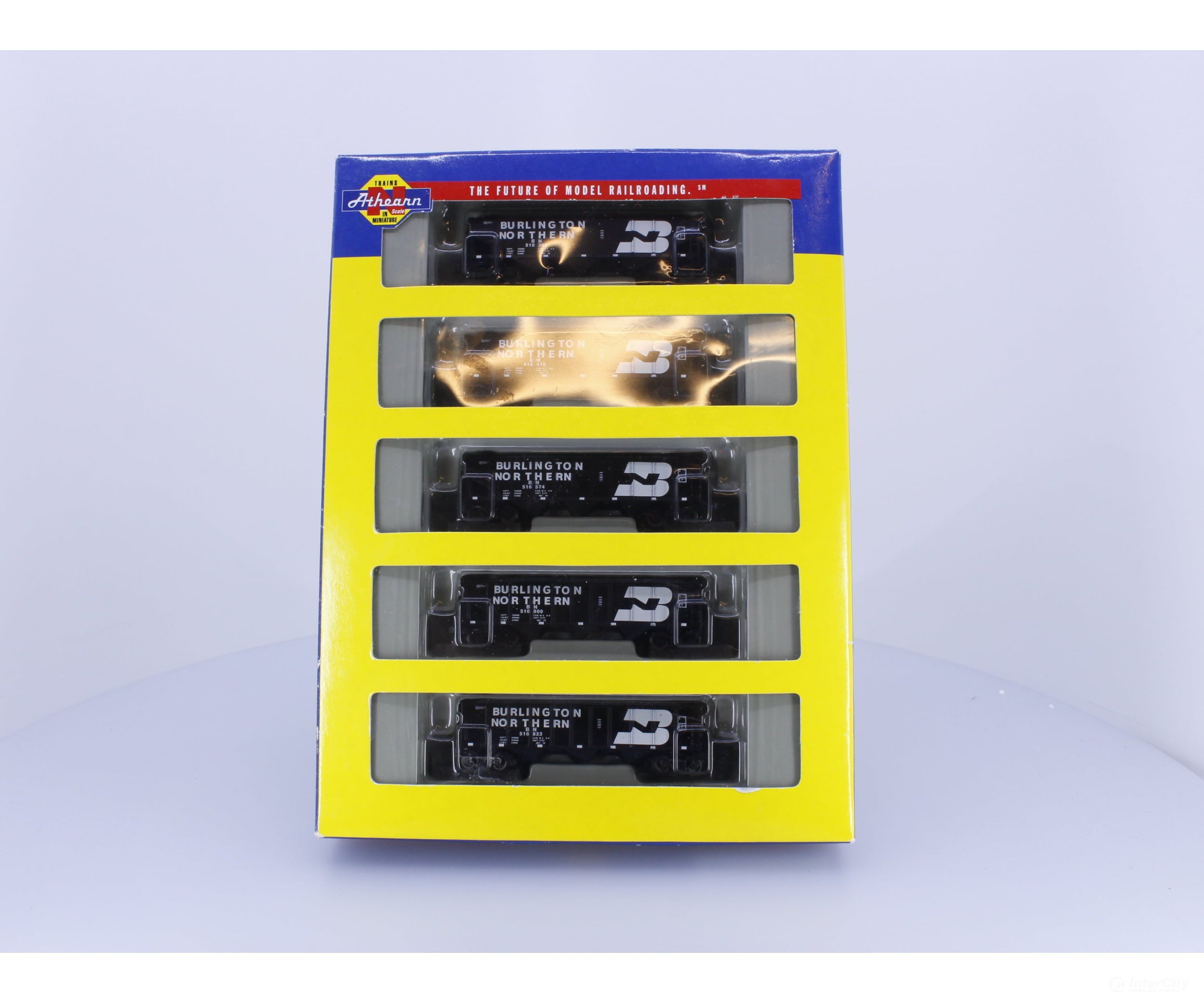 Athearn 11083 N 5 Piece 40’ 3 Bay Hopper Set Burlington Northern (BN) 516389-516823 Freight Cars