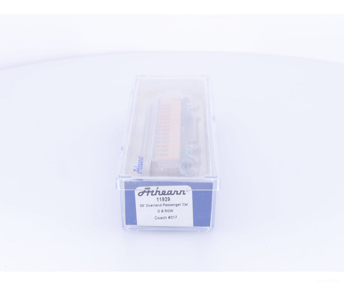 Athearn 11929 N 50’ Overland Passenger Coach Denver and Rio Grande Western (DRGW) 317 - Freight Cars