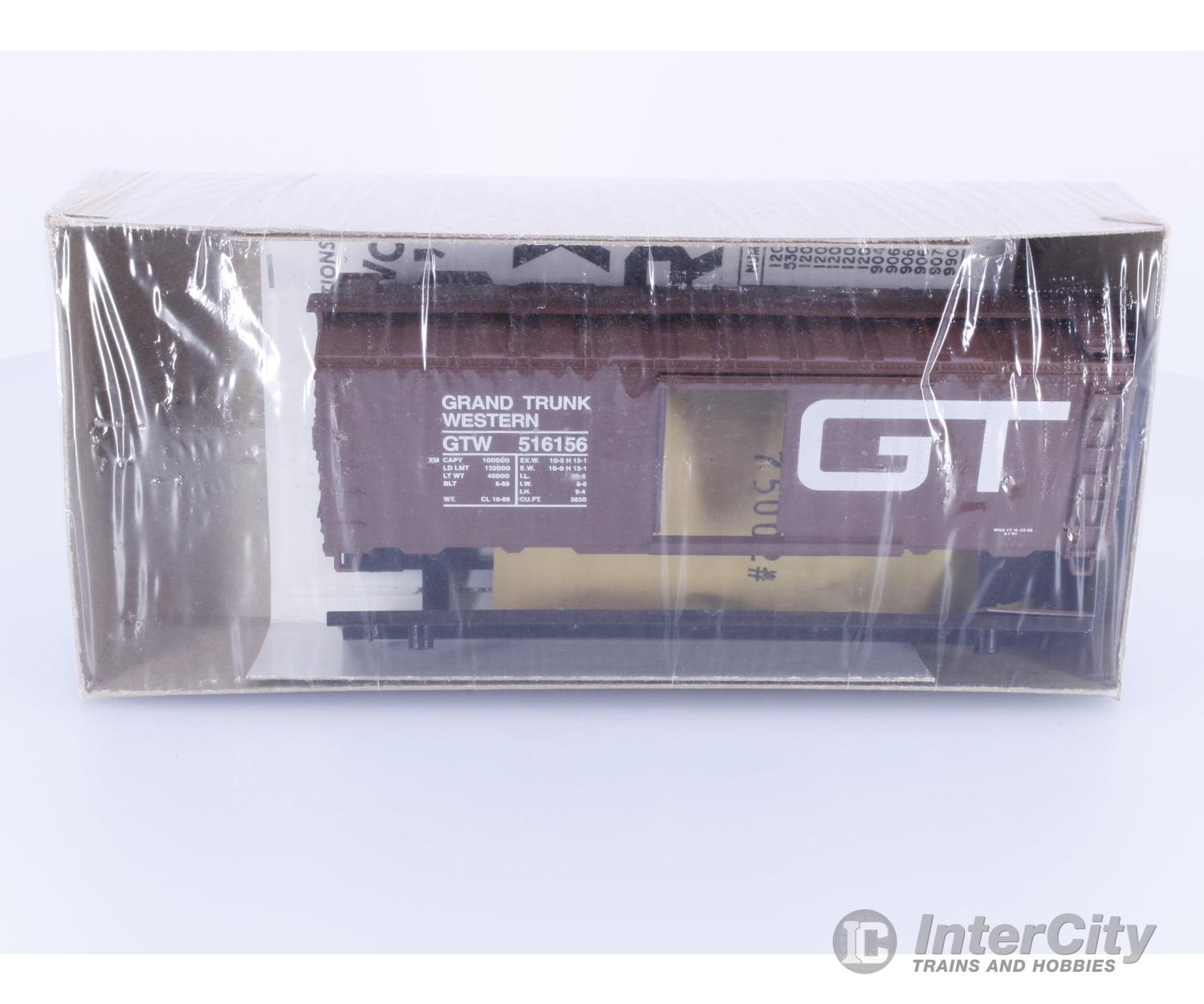 Athearn 1211 HO 40’ Boxcar Kit #2 Grand Trunk Western (GTW) 516156 Freight Cars