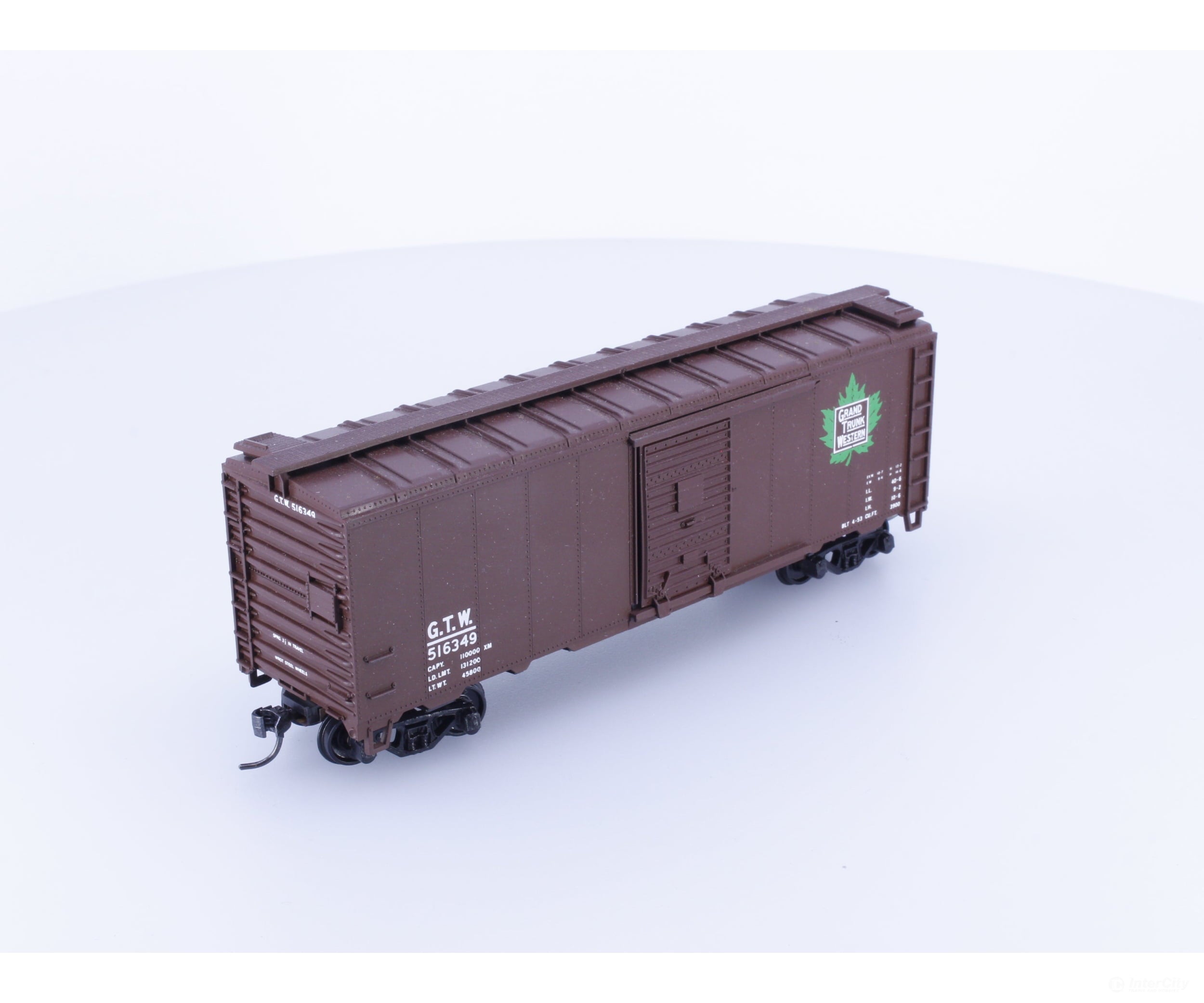 Athearn 1262 HO 40’ Single Door Boxcar Grand Trunk Western (GTW) 516349 Freight Cars