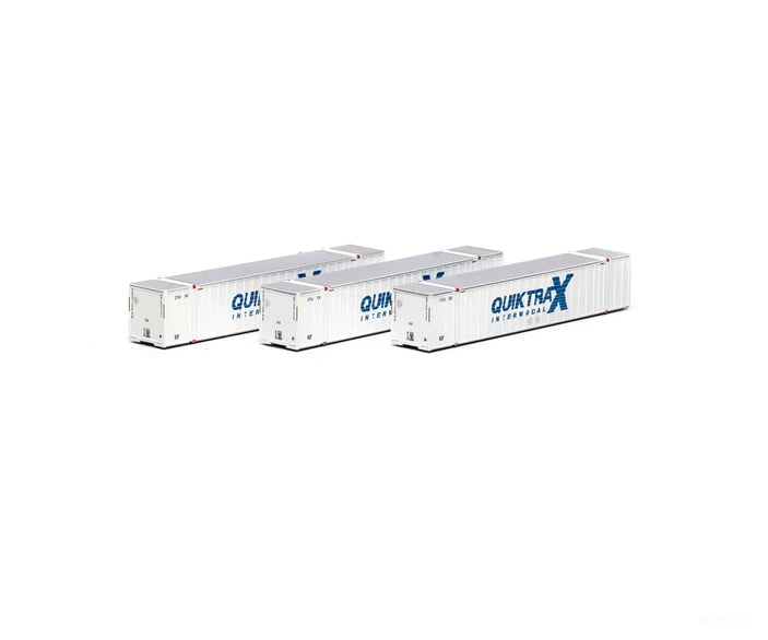Athearn 17663 N Scale 53’ Stoughton Intermodal Container 3 - Pack Quik Trax Freight Loads &
