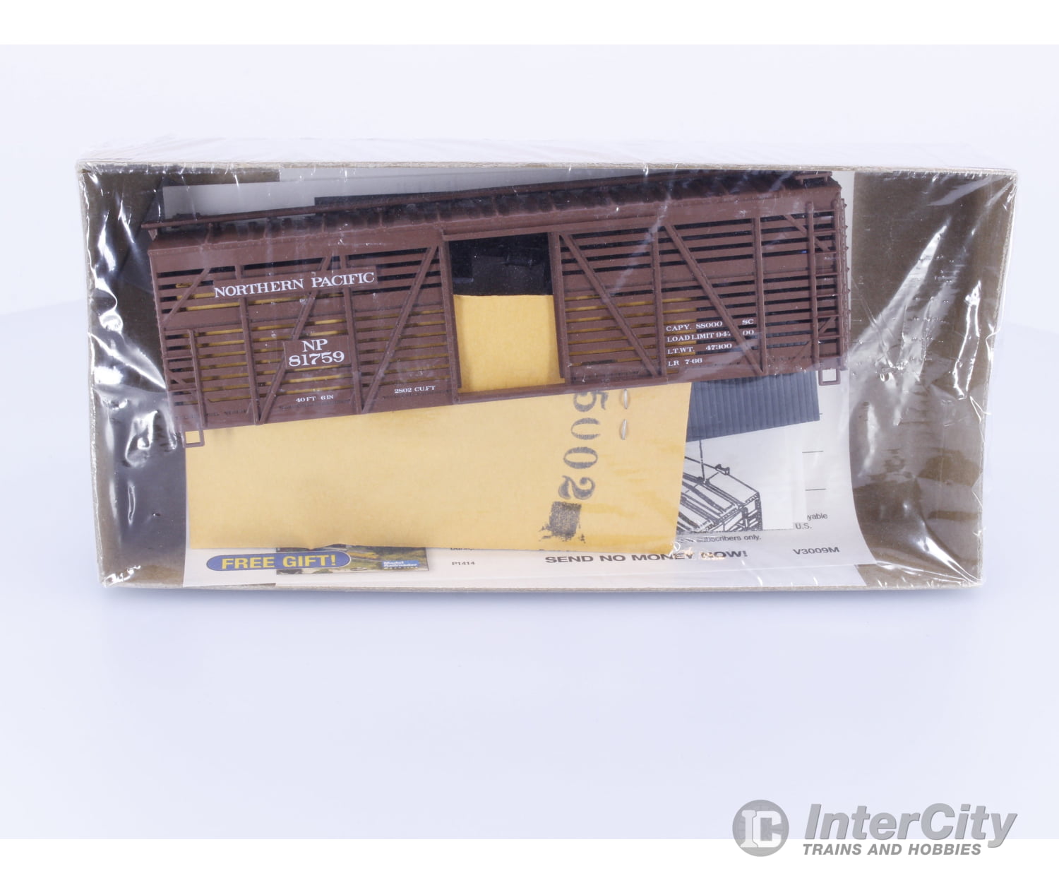 Athearn 1769 HO 40’ Stock Car Kit Northern Pacific (NP) 81759 Freight Cars