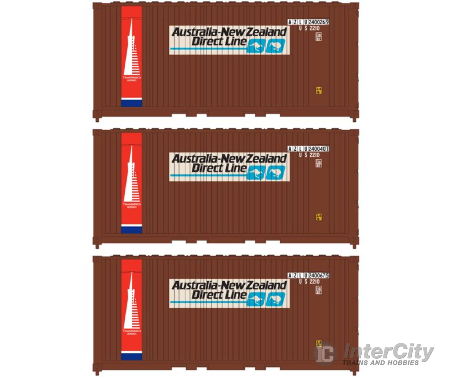 Athearn 17694 N 20’ Corrugated Container Anz (3) Freight Loads & Containers