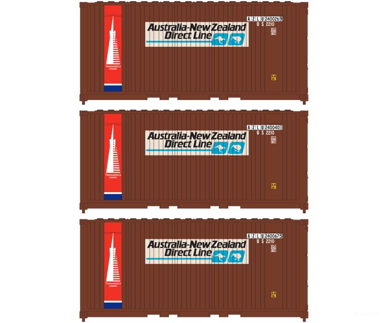 Athearn 17694 N 20’ Corrugated Container Anz (3) Freight Loads & Containers