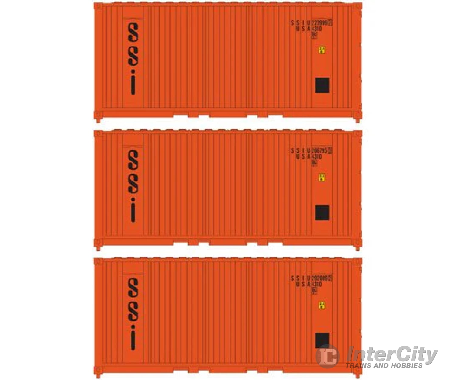 Athearn 17698 N 20’ Corrugated Container Ss (3) Freight Loads & Containers