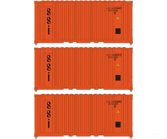 Athearn 17698 N 20’ Corrugated Container Ss (3) Freight Loads & Containers