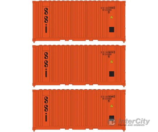 Athearn 17698 N 20’ Corrugated Container Ss (3) Freight Loads & Containers