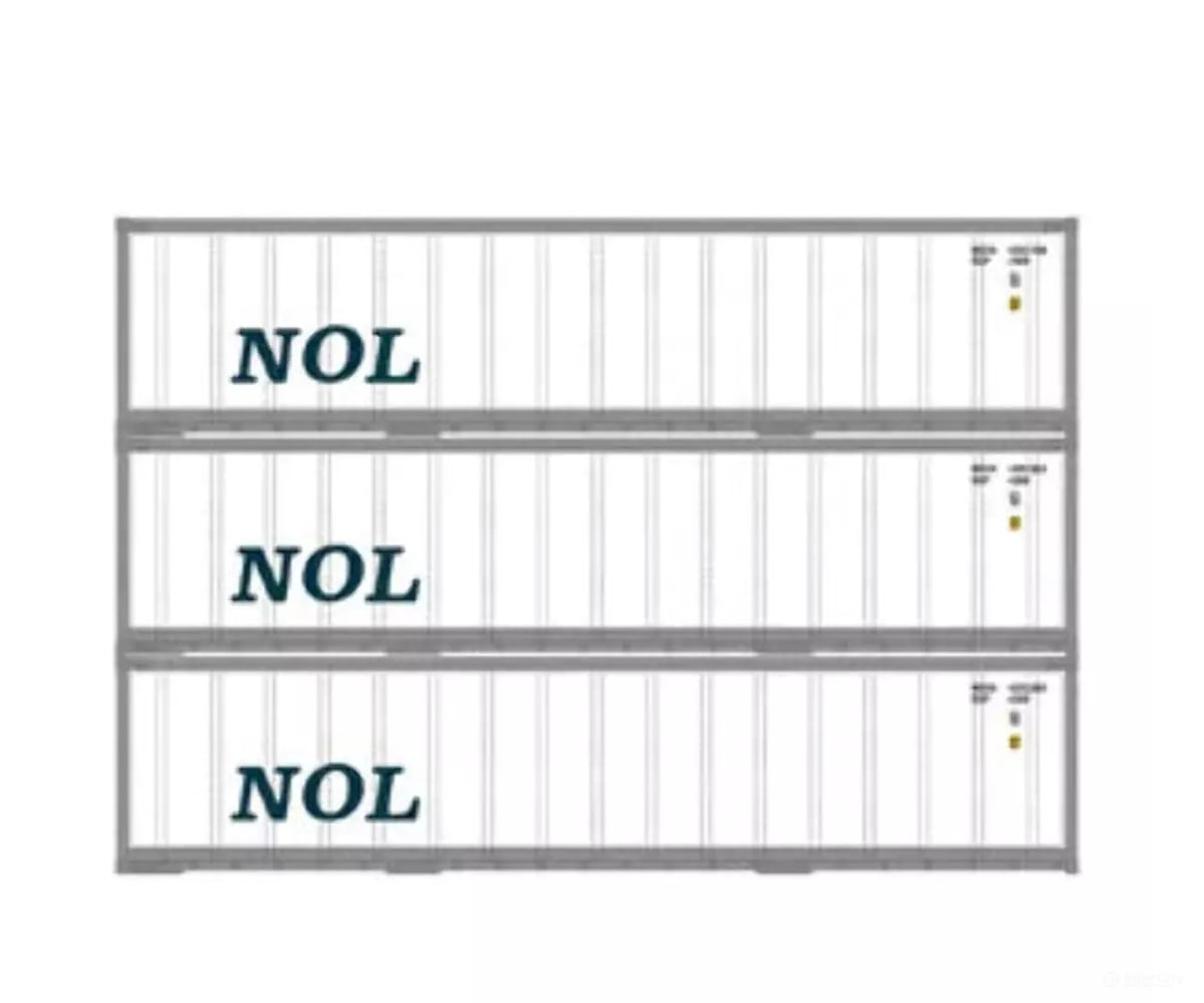 Athearn 17704 N Scale 40’ Smooth Side Container Nol 3 Pack Freight Loads & Containers