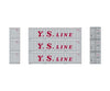 Athearn 17709 N Scale 40’ Smooth Side Container Ys Line 3 Pack Freight Loads & Containers