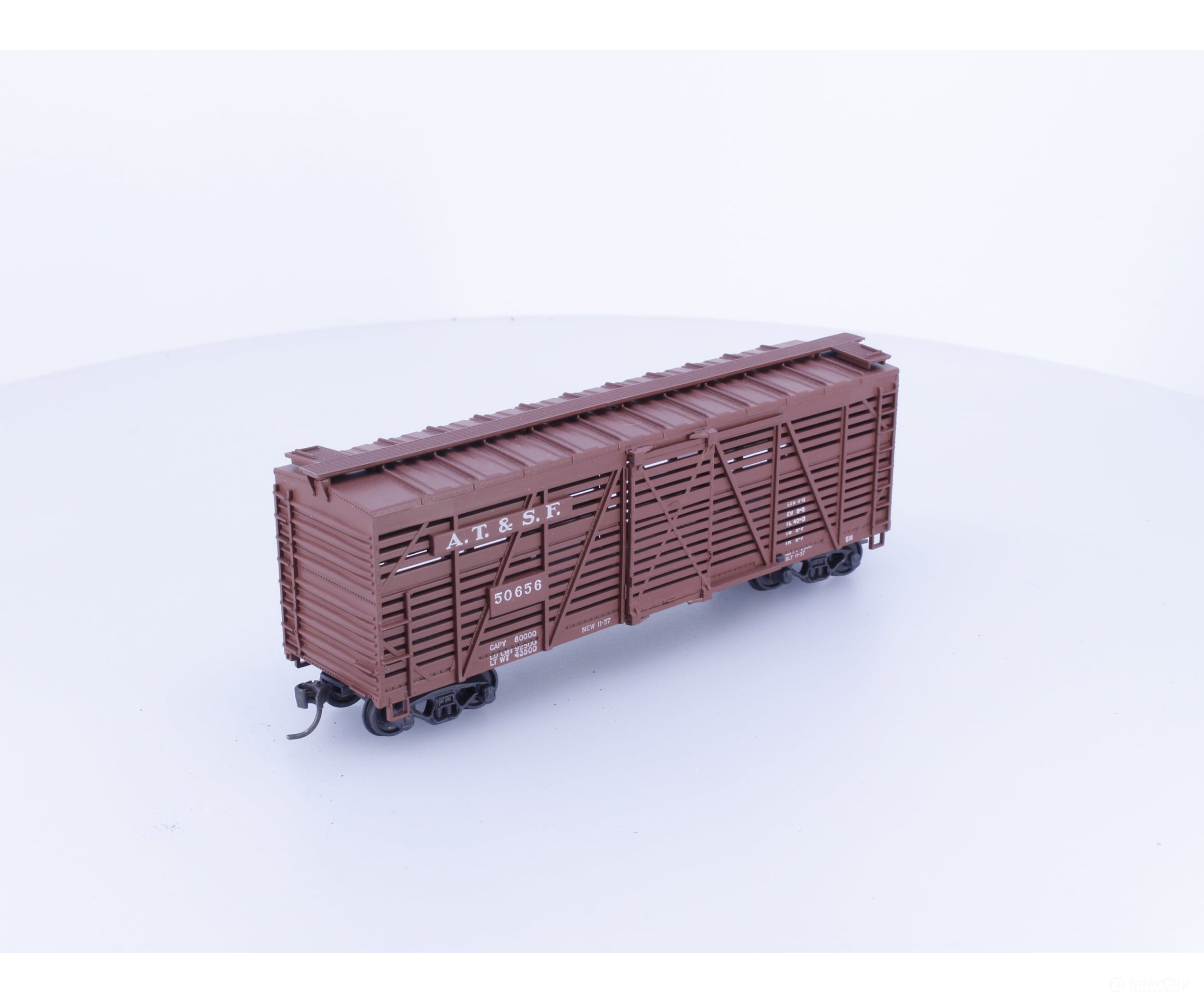 Athearn 1776 HO 40’ Stock Car Atchison Topeka and Santa Fe (ATSF) 50656 - Freight Cars