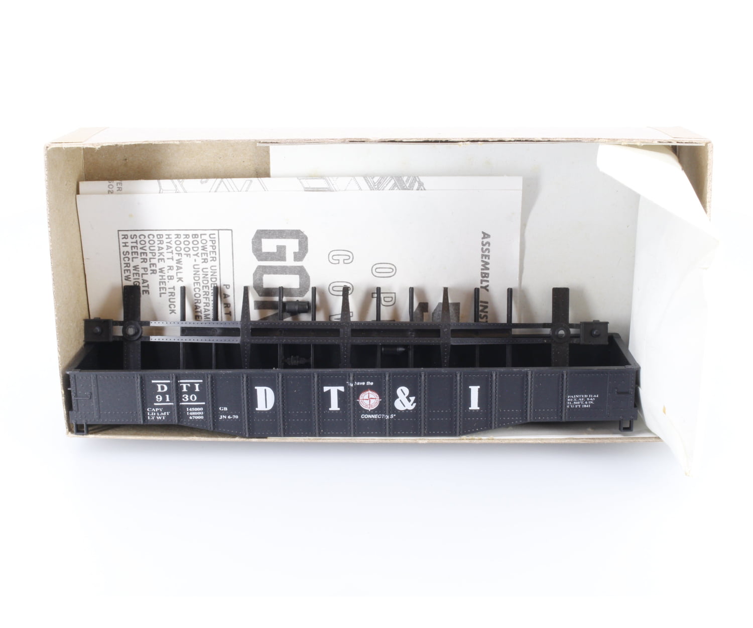 Athearn 1780 HO 50’ Open Gondola Detroit Toledo and Ironton (DTI) 9130 Freight Cars