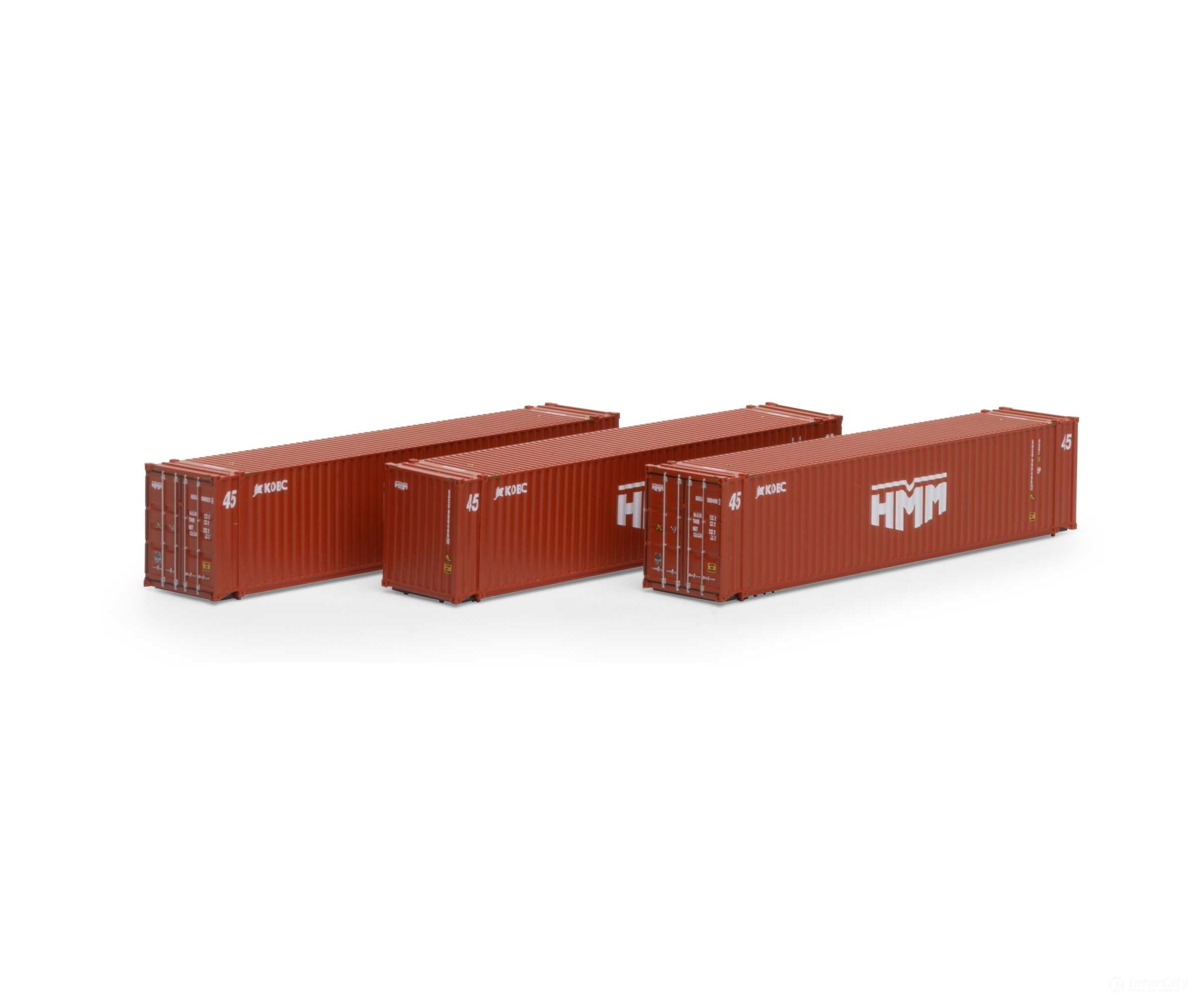 Athearn 17890 Athearn N 45' Container HMM/KOBC #1 3 ATH17890 N Vehicles - Default Title (CH-140-17890)