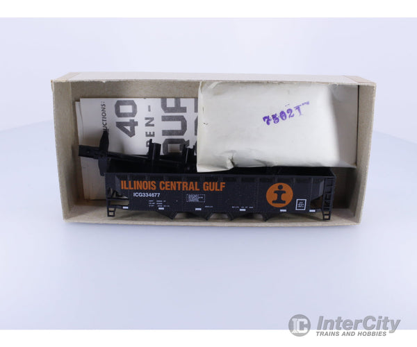 Athearn 1914 HO 40’ Open Top Quad Hopper Kit Illinois Central (IC) 334677 Freight Cars