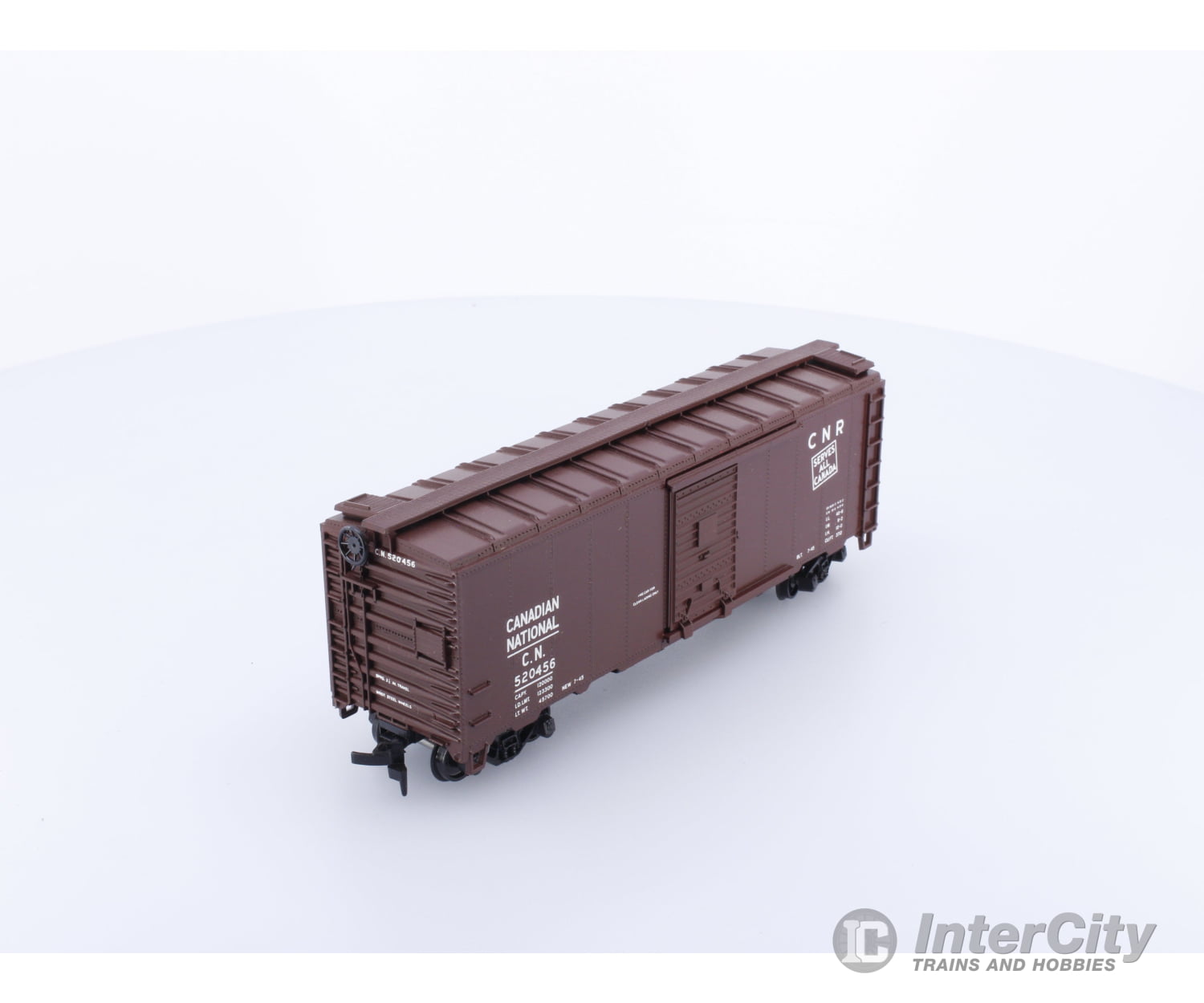 Athearn 208 HO Canadian National 40ft boxcar ’Serves all of Canada’ No leaf Canadian National (CN) 520456 Freight Cars