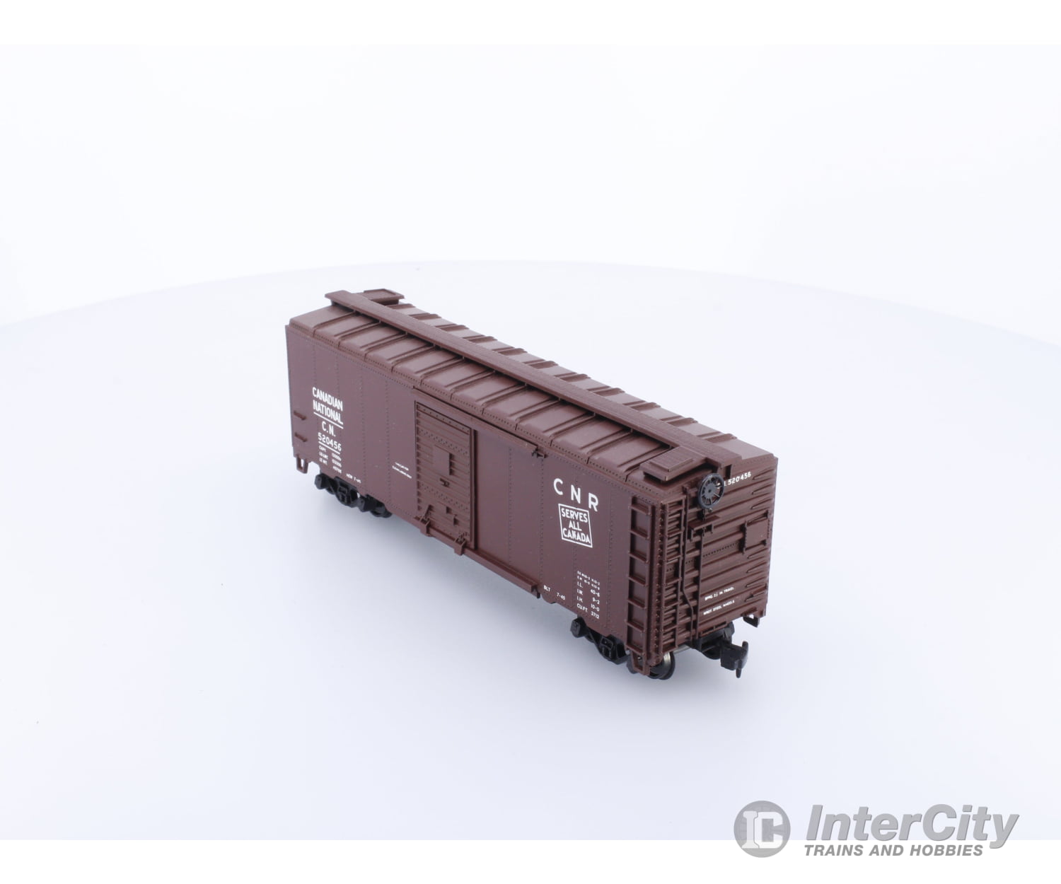 Athearn 208 HO Canadian National 40ft boxcar ’Serves all of Canada’ No leaf Canadian National (CN) 520456 Freight Cars